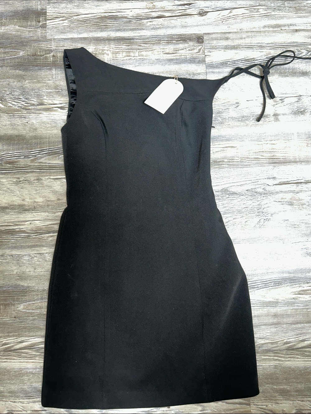 MESHKI Black One-Shoulder Women’s Dress